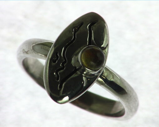 Citrine Set In Sterling Silver Ring.