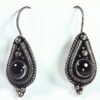 Garnet Cabasson Set in Sterling Silver Earring, 848
