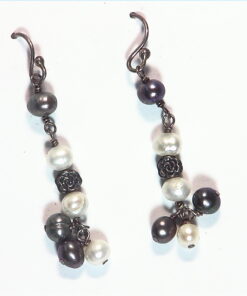 Pearl Sterling Silver Dangling earrings ESS,851