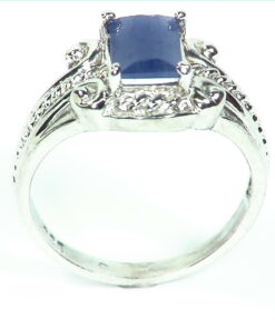 Blue Sapphire Sterling Silver Ring