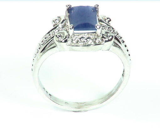 Blue Sapphire Sterling Silver Ring