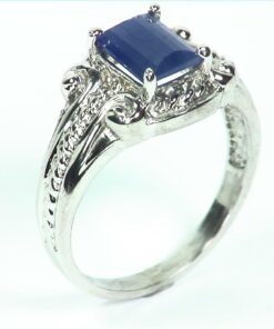 Blue Sapphire Sterling Silver Ring