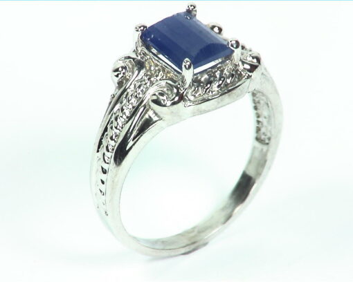 Blue Sapphire Sterling Silver Ring