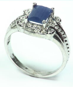 Blue Sapphire Sterling Silver Ring