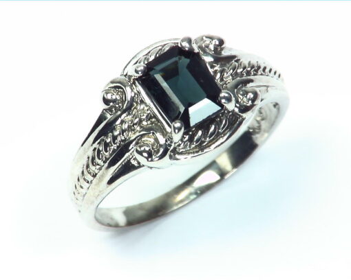 Indicolite Tourmaline Sterling Silver Ring.