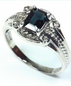 Indicolite Tourmaline Sterling Silver Ring.