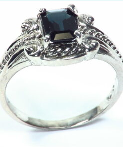 Indicolite Tourmaline Sterling Silver Ring.