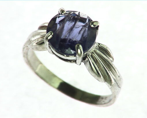 Iolite Gemstone Sterling Silver Ring.