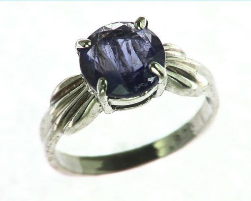 Iolite Gemstone Sterling Silver Ring.