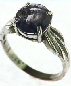 Iolite Gemstone Sterling Silver Ring.