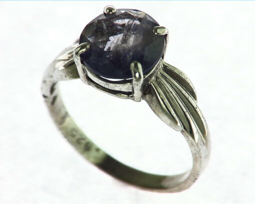 Iolite Gemstone Sterling Silver Ring.
