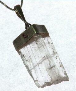 Kunzite natural genuine Crystal Pendant in Silver PSS,1015