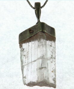 Kunzite natural genuine Crystal Pendant in Silver PSS,1015