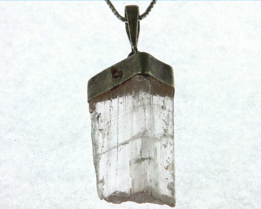 Kunzite natural genuine Crystal Pendant in Silver PSS,1015