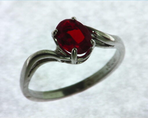 Mexican Fire Opal Sterling Silver Lady,s Ring