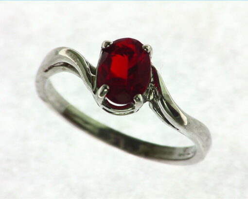 Mexican Fire Opal Sterling Silver Lady,s Ring