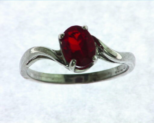 Mexican Fire Opal Sterling Silver Lady,s Ring
