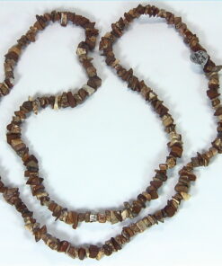 Tiger Eye Natural Genuine Gemstone Tumbled Bead Necklace NBD,842