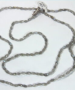 Labradorite Natural Genuine Gemstone Bead Necklace NBD,882
