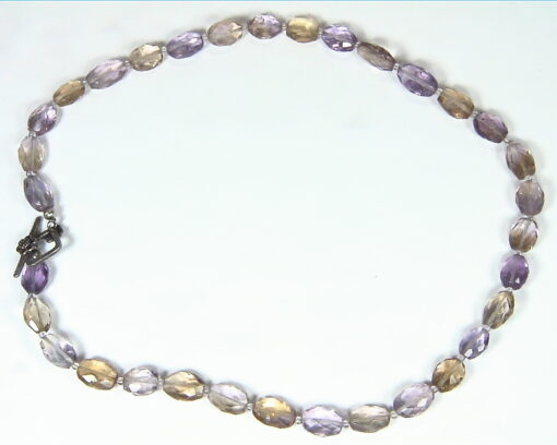 Ametrine Natural Genuine Gemstone Bead Necklace NBD,902