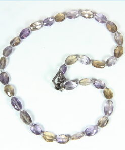 Ametrine Natural Genuine Gemstone Bead Necklace NBD,902