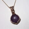 Star Ruby Natural Genuine Gemstone Yellow Gold Pendent, NFG,978