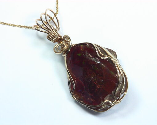 Opal (Ethiopian Black) Natural Genuine Gemstone Pendent, NFG982