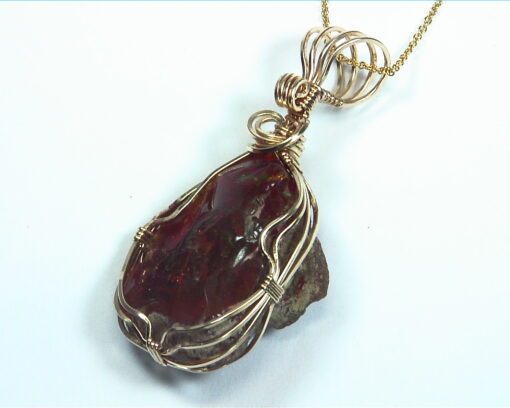 Opal (Ethiopian Black) Natural Genuine Gemstone Pendent, NFG982