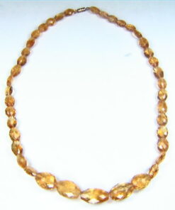Citrine Natural genuine Gemstone Bead Necklace