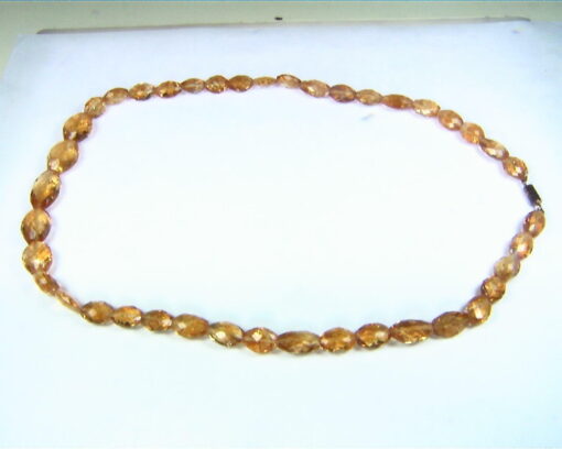 Citrine Natural genuine Gemstone Bead Necklace