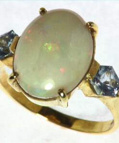 Opal Natural Genuine Gemstone set in 14kt yellow Gold Lady,s Ring RFK,297