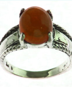 Fire Opal Cabochon Sterling Silver