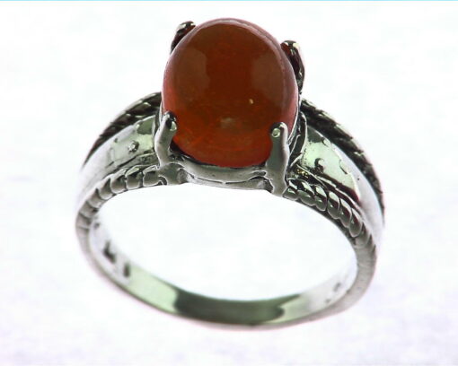 Fire Opal Cabochon Sterling Silver