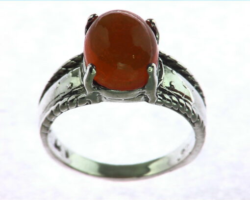 Fire Opal Cabochon Sterling Silver