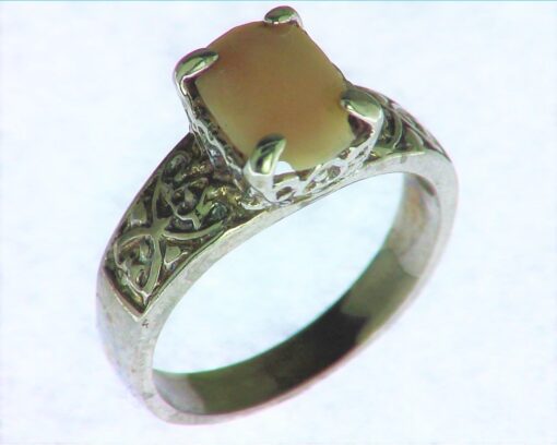 Opal Natural Genuine Gemstone Set in Sterling Silver Ring RSS742
