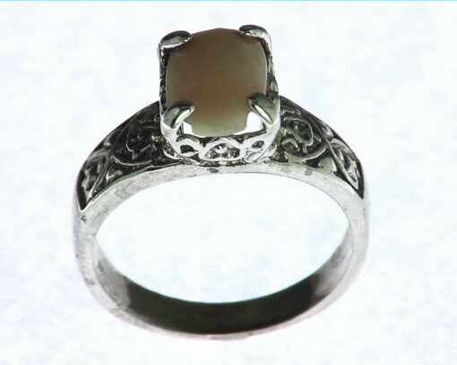 Opal Natural Genuine Gemstone Set in Sterling Silver Ring RSS742