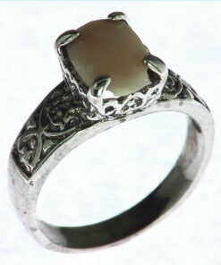 Opal Natural Genuine Gemstone Set in Sterling Silver Ring RSS742