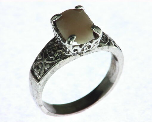 Opal Natural Genuine Gemstone Set in Sterling Silver Ring RSS742