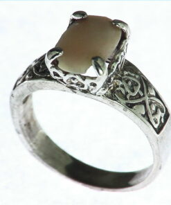 Opal Natural Genuine Gemstone Set in Sterling Silver Ring RSS742