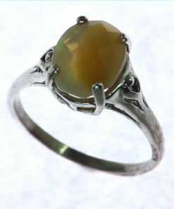 Oval Shape Cabochon Sterling Silver Ring