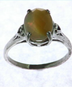 Oval Shape Cabochon Sterling Silver Ring