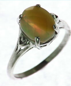 Oval Shape Cabochon Sterling Silver Ring