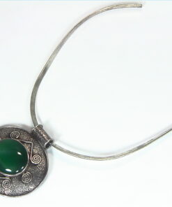 Green Onyx Natural Genuine Gemstone Sterling Silver Pendent PSS,1199