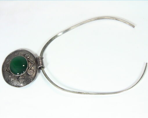 Green Onyx Natural Genuine Gemstone Sterling Silver Pendent PSS,1199