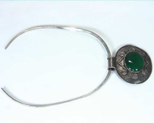 Green Onyx Natural Genuine Gemstone Sterling Silver Pendent PSS,1199