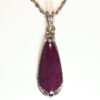 Ruby Sterling Silver Wire Wrap Pendent PSS,841