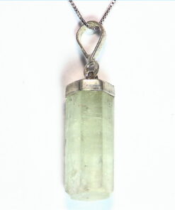 Aquamarine Natural Genuine Crystal sterling Silver Pendent PSS,852