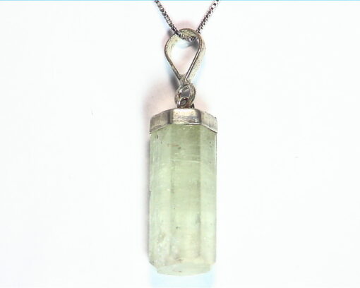 Aquamarine Natural Genuine Crystal sterling Silver Pendent PSS,852