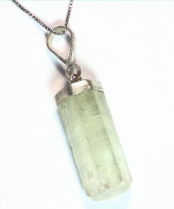 Aquamarine Natural Genuine Crystal sterling Silver Pendent PSS,852