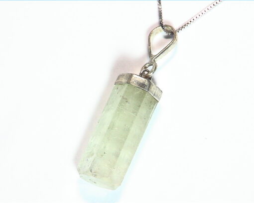 Aquamarine Natural Genuine Crystal sterling Silver Pendent PSS,852